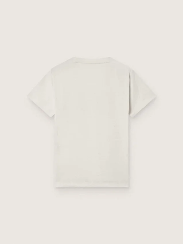 T-shirt Journey pour garçon en jersey de coton blanc avec logo