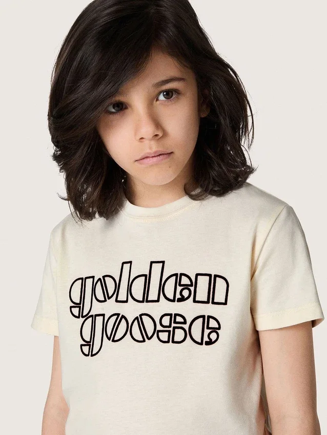 T-shirt Journey pour garçon en jersey de coton blanc avec logo