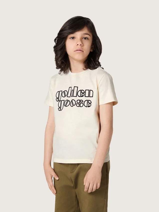 T-shirt Journey pour garçon en jersey de coton blanc avec logo