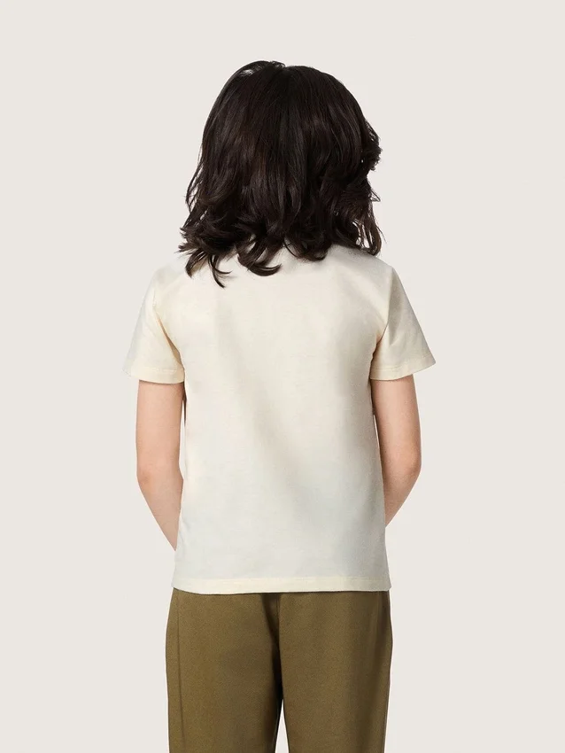 T-shirt Journey pour garçon en jersey de coton blanc avec logo