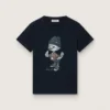 T-shirt Journey pour garçon en jersey de coton bleu avec imprimé numérique de la mascotte