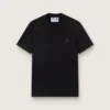 T-shirt noir de la Star Collection avec une étoile ton sur ton sur le devant
