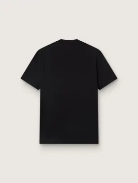T-shirt noir de la Star Collection avec une étoile ton sur ton sur le devant