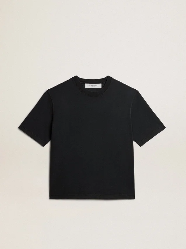 T-shirt noir délavé avec logo inversé dans le dos - Capsule Jersey