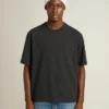 T-shirt noir délavé avec logo inversé dans le dos - Capsule Jersey