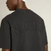 T-shirt noir délavé avec logo inversé dans le dos - Capsule Jersey