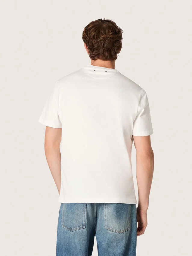 T-shirt pour homme en jersey de coton blanc vintage