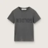 T-shirt slim effet vieilli, gris anthracite