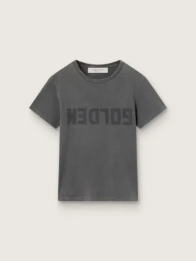 T-shirt slim effet vieilli, gris anthracite