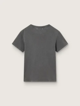 T-shirt slim effet vieilli, gris anthracite