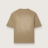 T-shirt unisexe en jersey de coton beige avec logo brodé