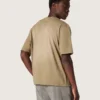 T-shirt unisexe en jersey de coton beige avec logo brodé