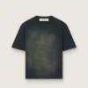 T-shirt unisexe en jersey de coton noir avec logo brodé