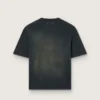 T-shirt unisexe en jersey de coton noir avec logo brodé