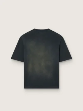 T-shirt unisexe en jersey de coton noir avec logo brodé