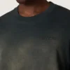 T-shirt unisexe en jersey de coton noir avec logo brodé