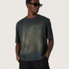 T-shirt unisexe en jersey de coton noir avec logo brodé