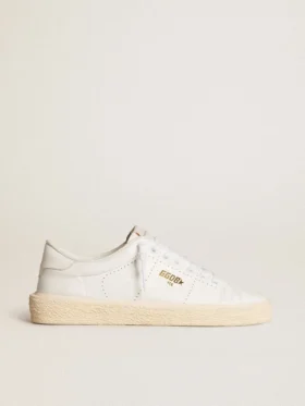 Tennis pour femme en cuir blanc