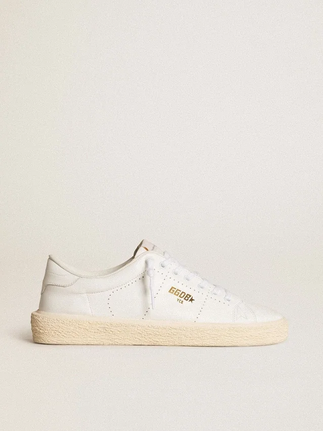 Tennis pour femme en cuir blanc