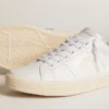 Tennis pour femme en cuir blanc