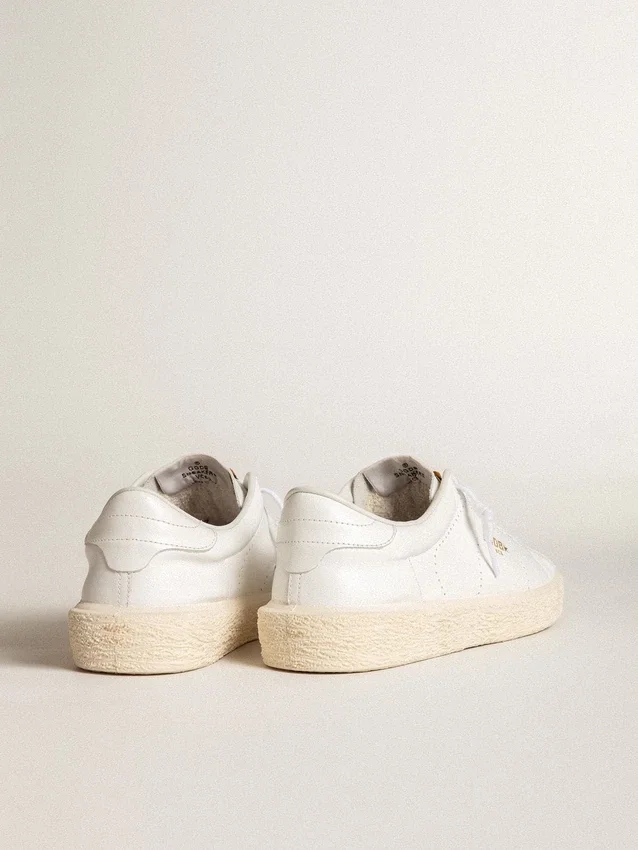 Tennis pour femme en cuir blanc