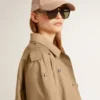Trench-coat oversize pour femme orné de cristaux