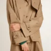 Trench-coat oversize pour femme orné de cristaux