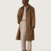 Chemise à manches courtes pour homme en laine fine grise à fines rayures