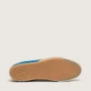 True-Star pour femme en daim bleu sarcelle avec étoile noire et languette de talon crème