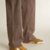 True-Star pour homme en daim couleur tabac avec étoile blanche et languette de talon platine