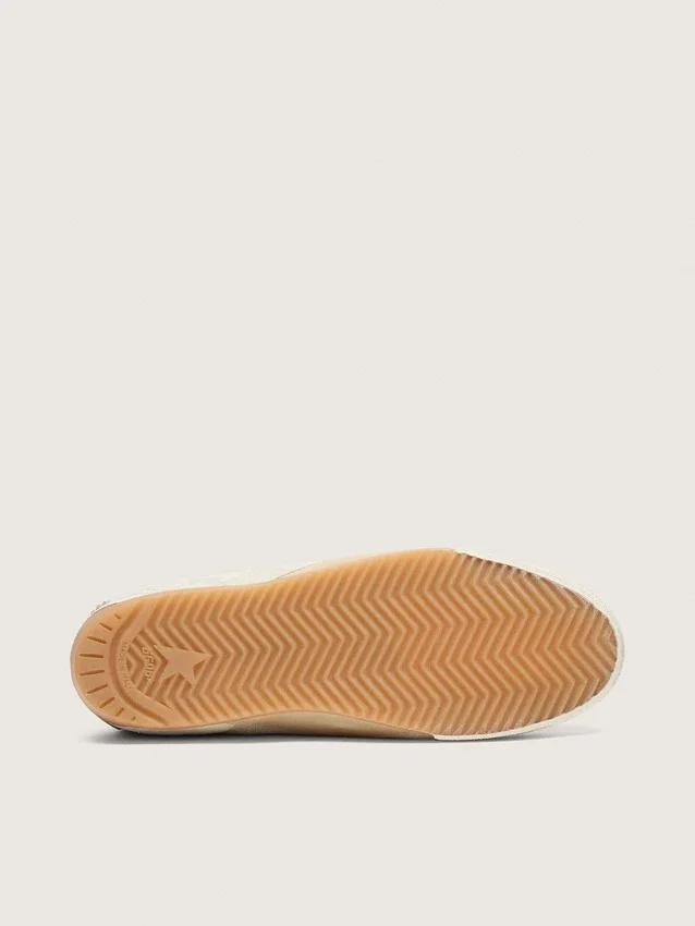 True-Star pour homme en daim gris clair avec étoile argentée métallisée et languette au talon