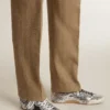 True-Star pour homme à paillettes argentées avec étoile noire et languette de talon en cuir argenté