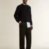 True-Star pour homme à paillettes argentées avec étoile noire et languette de talon en cuir argenté