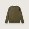 Unisex sweat-shirt Golden en coton vert militaire avec logo inversé