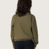 Unisex sweat-shirt Golden en coton vert militaire avec logo inversé