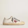 V-Star avec étoile rose pailletée et languette de talon en cuir métallisé