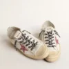 V-Star avec étoile rose pailletée et languette de talon en cuir métallisé