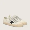 V-Star en cuir nappa avec étoile en cuir nubuck noir