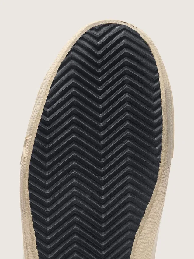 V-Star en cuir nappa avec étoile en cuir nubuck noir