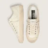 V-Star en cuir nappa beige avec étoile en daim vieux rose