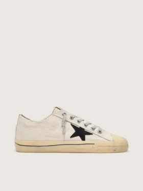 V-Star pour femme avec étoile en daim noir et lettrage brodé