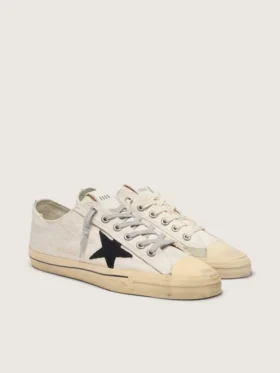 V-Star pour femme avec étoile en daim noir et lettrage brodé