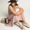 V-Star pour femme avec étoile en daim noir et lettrage brodé