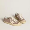 V-Star pour femme en daim métallisé marron clair avec étoile en cuir crème