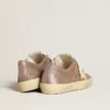 V-Star pour femme en daim métallisé marron clair avec étoile en cuir crème
