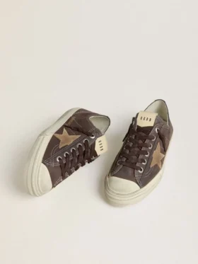 V-Star pour femme en nubuck marron avec étoile en daim couleur tabac