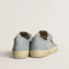 V-Star pour femme en toile bleu clair avec étoile en cuir gris tourterelle