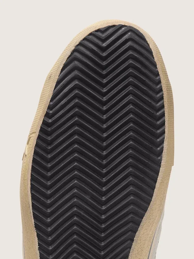 V-Star pour homme avec étoile en daim noir et lettrage brodé
