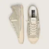 V-Star pour homme en daim gris tourterelle avec étoile en cuir métallisé argenté