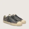 V-Star pour homme en daim noir avec étoile en cuir noir